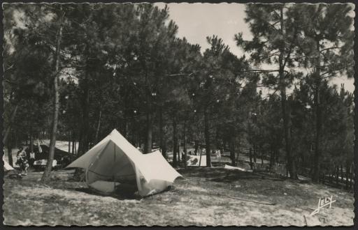 Le camping dans la forêt.
